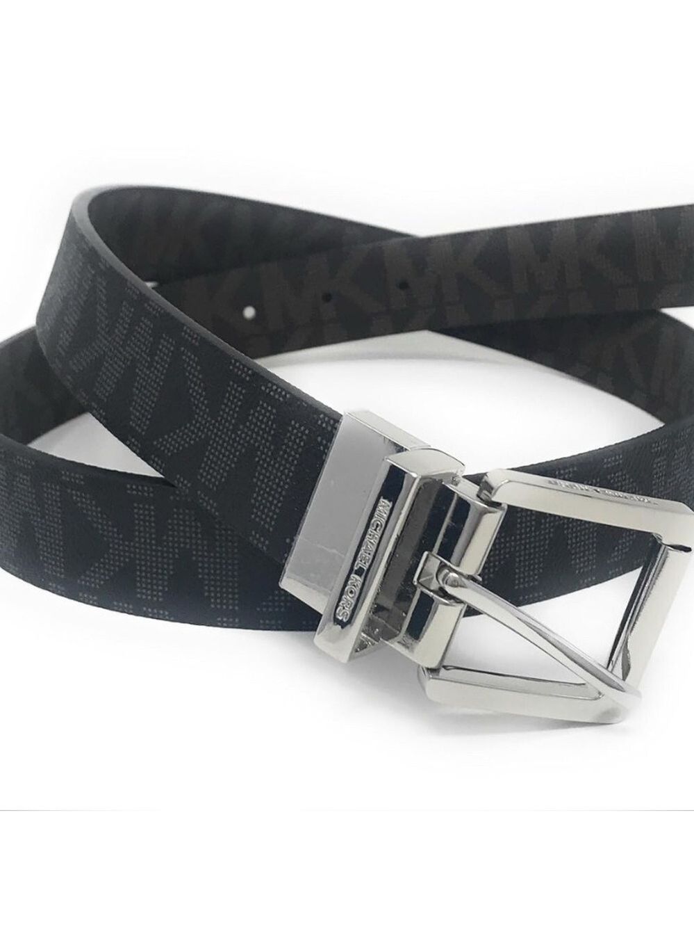 Michael Kors Black Belt with Silver Buckle